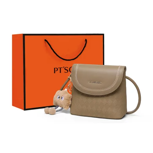 PT'SON Сумка через плечо из коровьей кожи стандартная женская хаки