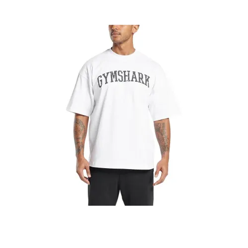 GYMSHARK Белый Мужской T-Рубашки