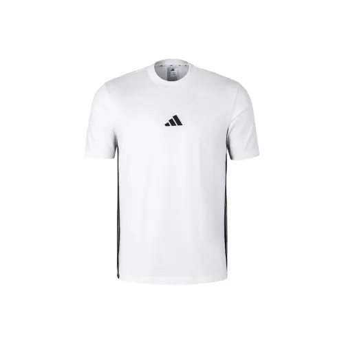 Adidas Essential SINGLE JERSEY ШIRT Мужской Белый Черный