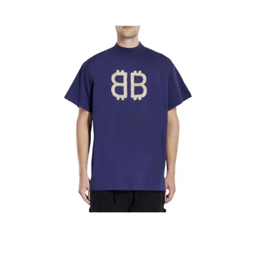 Balenciaga T-Shirt Regular Fit Men's Blue