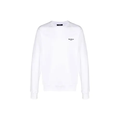 BALMAIN Белый Мужской Свитшот