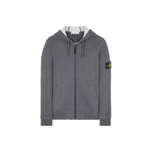 Stone Island Дымчатый Серый Смешанный Цвет Мужские Толстовки