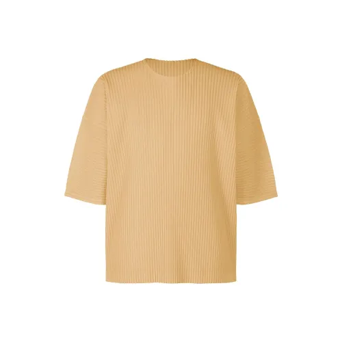 Homme Plissé Issey Miyake SS24 T Рубашка Мужская Бежевая