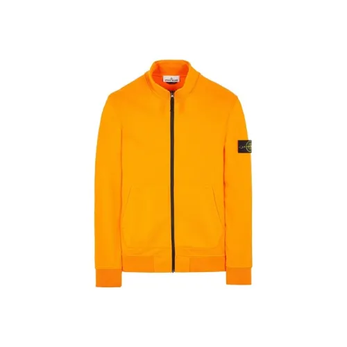 Stone Island Orange Men's Sweatshirts