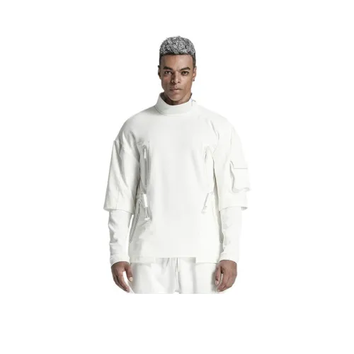 NORVINCY Разобранный стиль тактический однотонный без капюшона свитшот унисекс