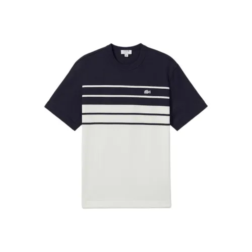 Рубашка T с коллаборацией LACOSTE Мужская Черная Белая