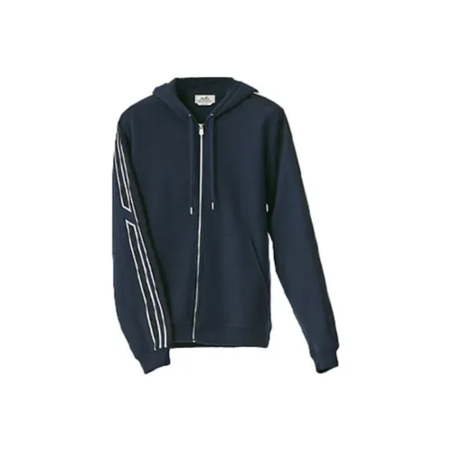 HERMES Темно-синие мужские свитшоты