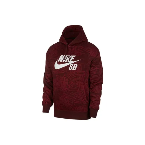 Nike Мужские Свитшоты Бордового Цвета