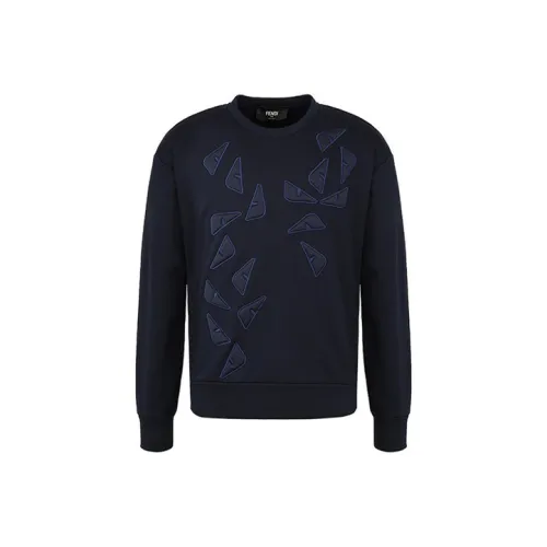 FENDI Толстовка Мужская Темно-Синяя