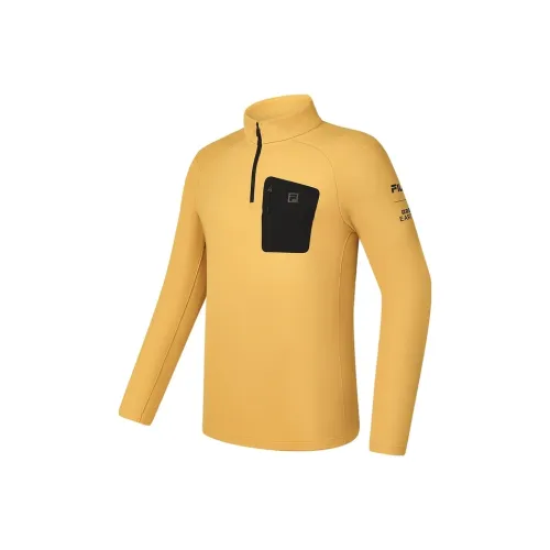 FILA Соломенный цветок Желтый Мужская T-рубашка