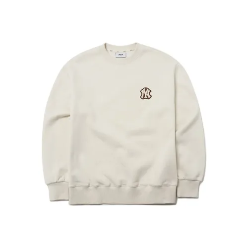 Mlb Base Logo Свитшот Зимний Унисекс Айвори Белый