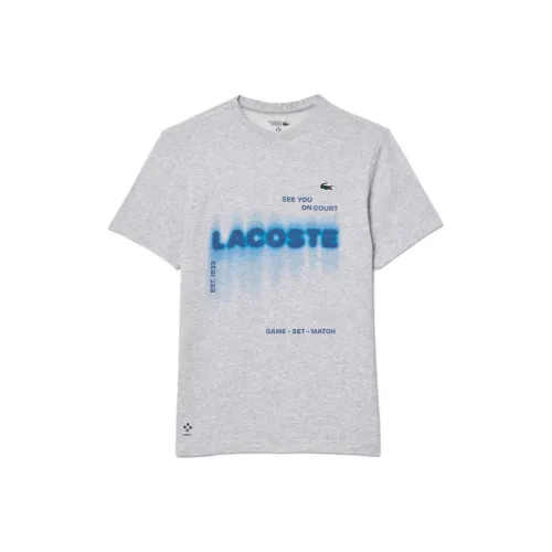 LACOSTE x DANNIER·MEIDEWEIJIEFU Коллаборационная футболка мужская серая