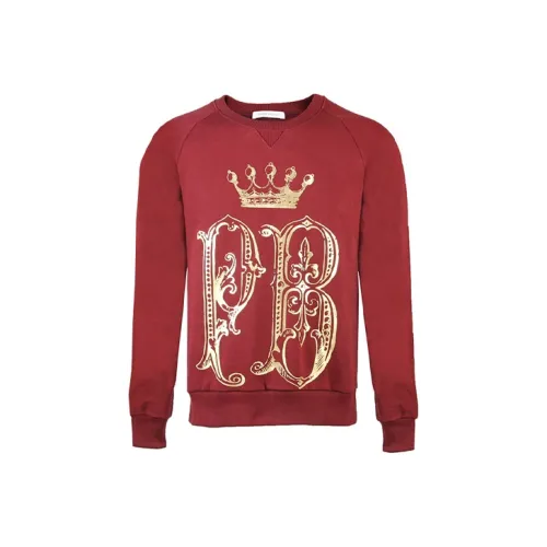 BALMAIN Red Men's Sweatshirts BALMAIN Красный Мужские Толстовки