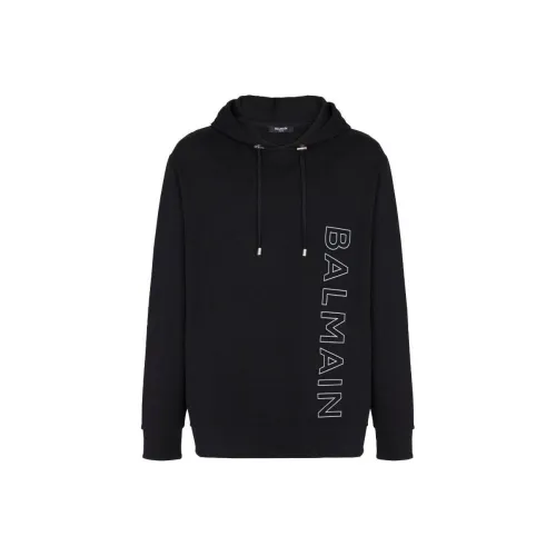 BALMAIN Черные Мужские Свитшоты