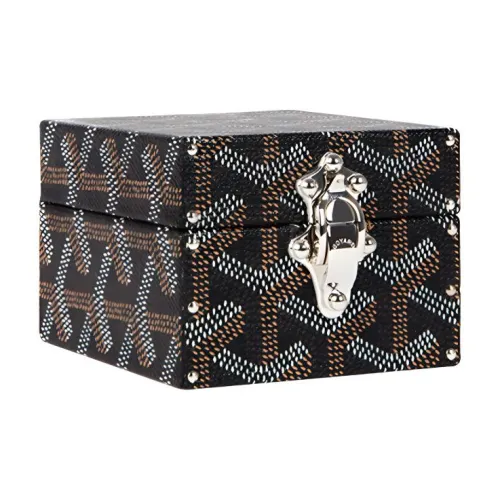 GOYARD REGENCE Canvas Leather Storage Box Women's Multicolor