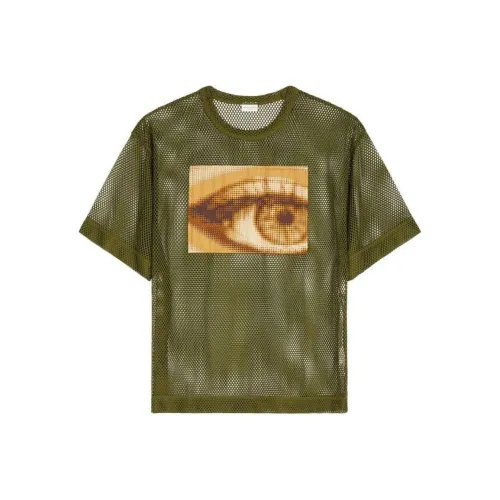 DRIES VAN NOTEN SS24 T Рубашка Мужская Оливково-зеленая