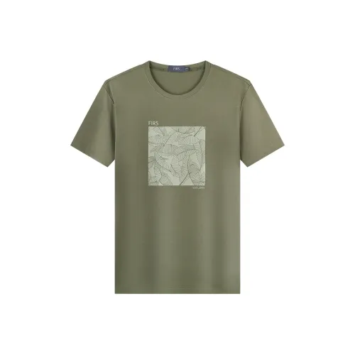 FIRS Армейский зеленый Мужская T-рубашка