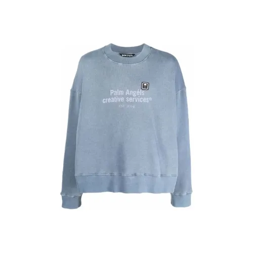PALM ANGELS Синий Мужской Свитшот