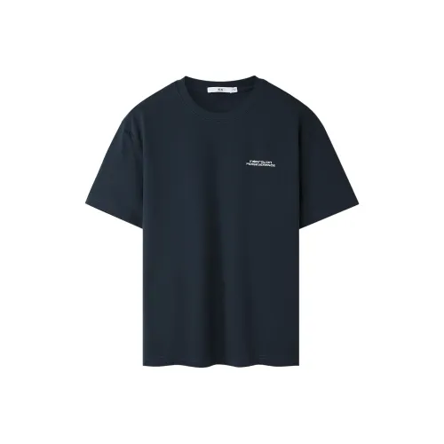 HLA T Рубашка Мужская Темно-синяя Цветочная U8