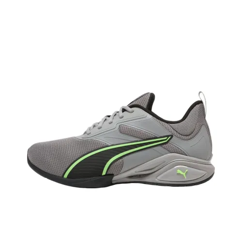PUMA Neutron Slip-Resistant Abrasion-Resistant Low Top Casual Running Shoes Men's Gray Green PUMA Neutron Противоскользящие Устойчивые к Износу Низкий Топ Повседневные Беговые Кроссовки Мужские Серый Зеленый