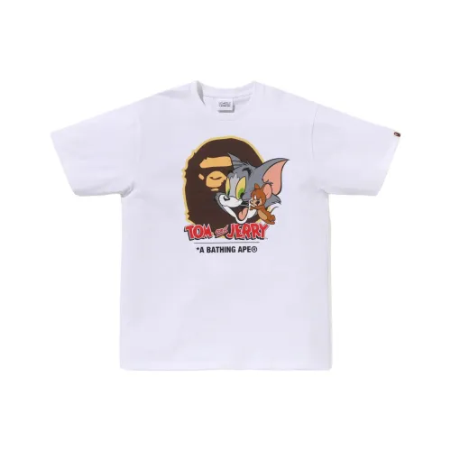A BATHING APE Том и Джерри Co Брендированная Модель Унисекс Футболка