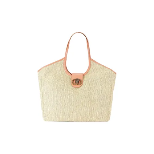 Kurt Geiger London Chelsea Холщовая Сумка Сумка-тоут Сумка для покупок Большая Сумка Женская Бежевая и Розовая