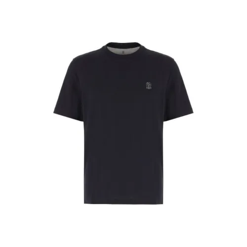 BRUNELLO CUCINELLI Мужские T-рубашки морского синего цвета