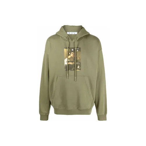 Off Белый FW21 Зеленый Мужские Толстовки