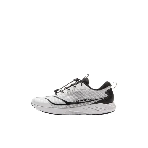 LINING YOUNG Бег Амортизация Износостойкий Низкий Топ Детская Беговая Обувь Черный Белый Малыш