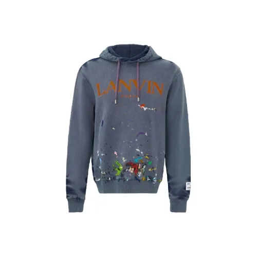 Lanvin Темно-синий Синий Мужской Свитшот