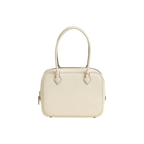 HERMES Plume Mysore Шевро Тоут Сумка Сумка для покупок Сумка Мини Женская I2 Nata Кремово-белый