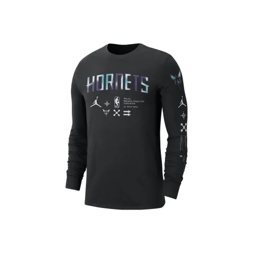 Джордан Charlotte Hornets NBA Черный Мужской Свитшот