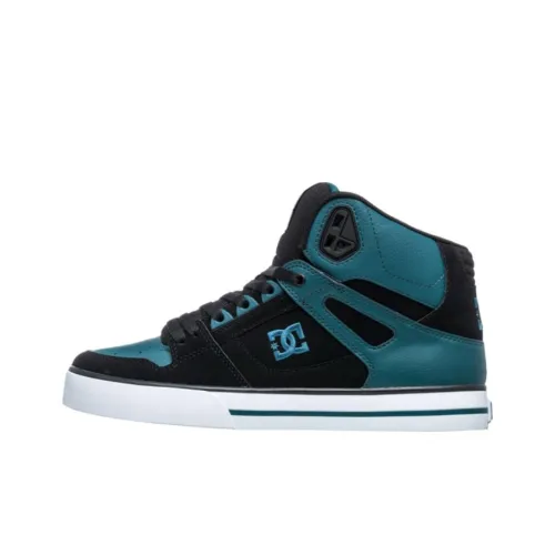 DC Shoes Pure SE Устойчивые к истиранию высокие кроссовки для скейтбординга Мужские Темно-циановый