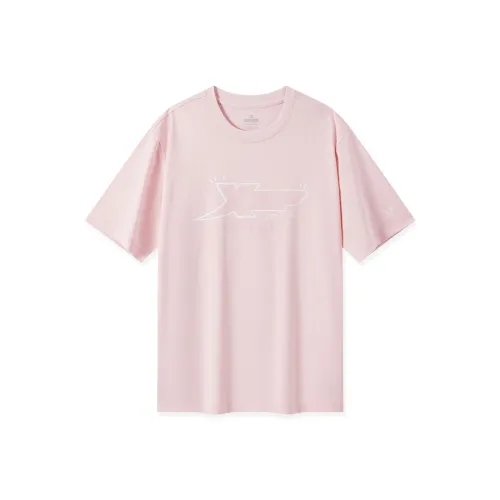 XTEP Comprehensive Training Короткий рукав T-рубашка унисекс Пионово-розовый