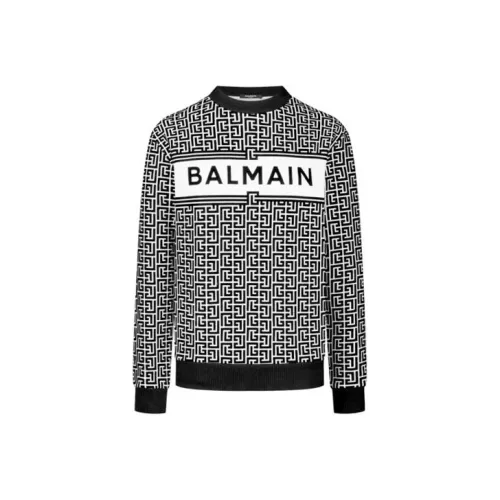 BALMAIN Черные Мужские Свитшоты