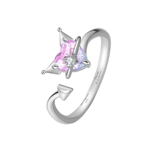 TIDECOLOR x Sanrio Kuromi Сладкий стиль Японский стиль Студенты Вечеринка Регулируемое отверстие Один Кольцо Аксессуары Мерч по IP