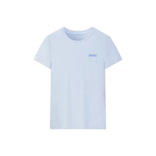 KSWISS T-Shirt Женская Светло-Синяя Фиолетовая