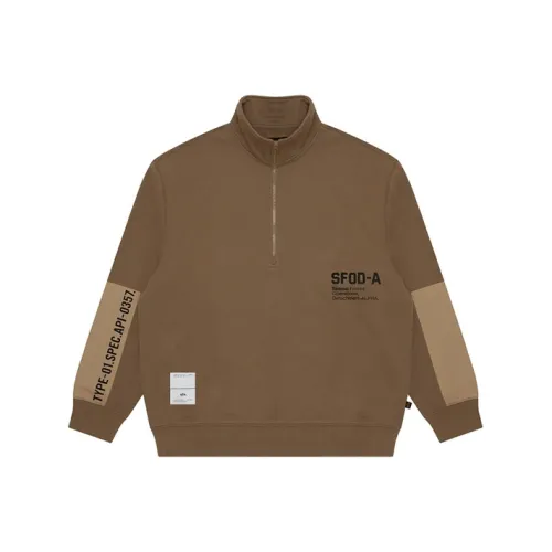 Alpha Industries X Eastside Golf Воротник-стойка Стандартный Толстовка Унисекс