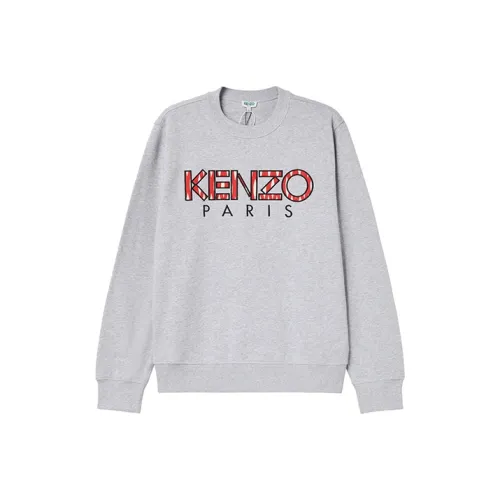 KENZO Letter Logo Серый Мужской Свитшот