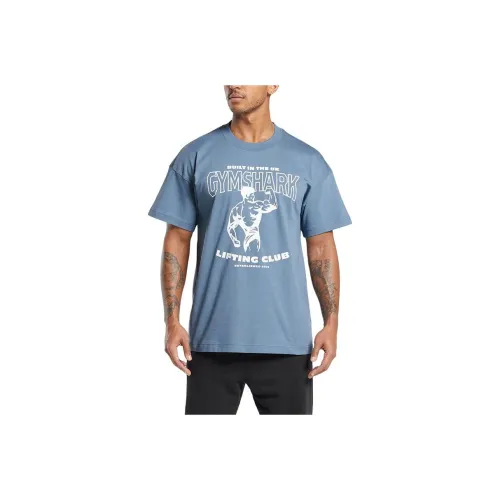 GYMSHARK Синий Мужской T-Рубашки