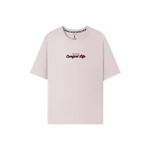 Skechers T-Shirt Unisex Light Purple Roland Скачи T-Shirt Унисекс Светлый Фиолетовый Роланд