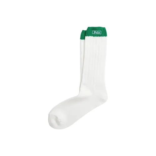 Polo Ralph Lauren SS24 Колено Высокие Носки Мужские 1 Пачка Зеленые