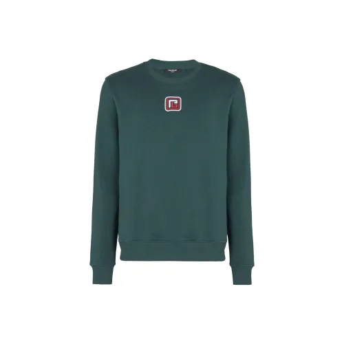 BALMAIN Темно-зеленый Мужские Свитшоты