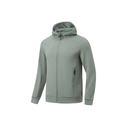 LINING Fitness Series Толстовка Мужская Серый Зеленый