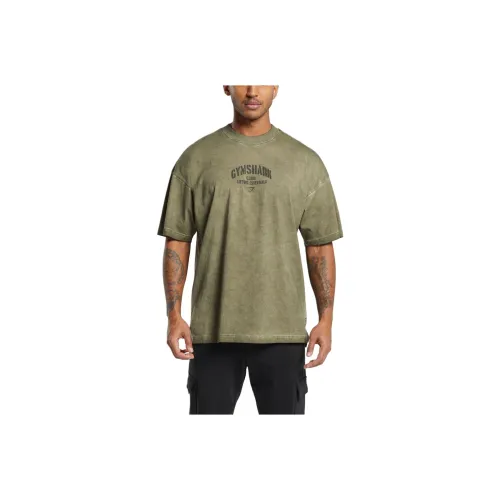 GYMSHARK Зеленый Мужской T-Рубашки