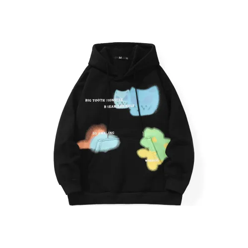 BT С капюшоном свободный крой обычный свитшот унисекс