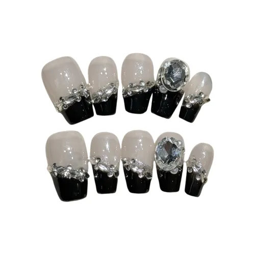 Gentle Welcome Secret Любовь French False Nail Short LADDER Black Jump Color Instagram Style