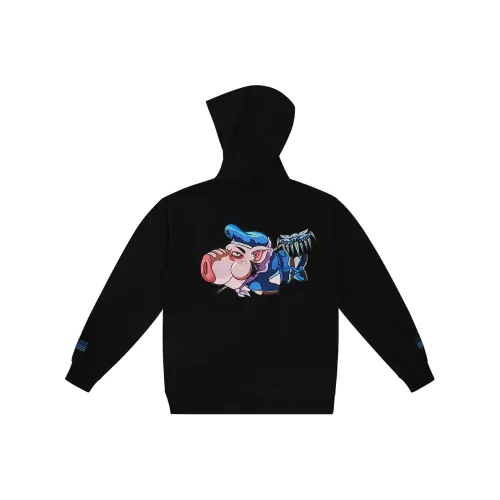 SHAOLIN С капюшоном свободный крой худи унисекс черный