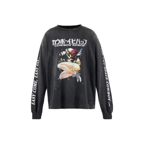 SAINT Mxxxxx Xingji Denim Collaboration Т-рубашка Мужская Черная