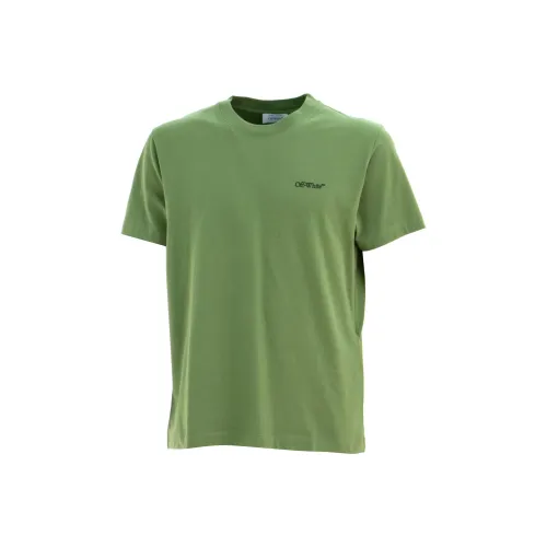 Off Белый Зеленый Мужская T-Рубашка